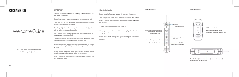 Image de la première page du manuel de l'appareil SBT360