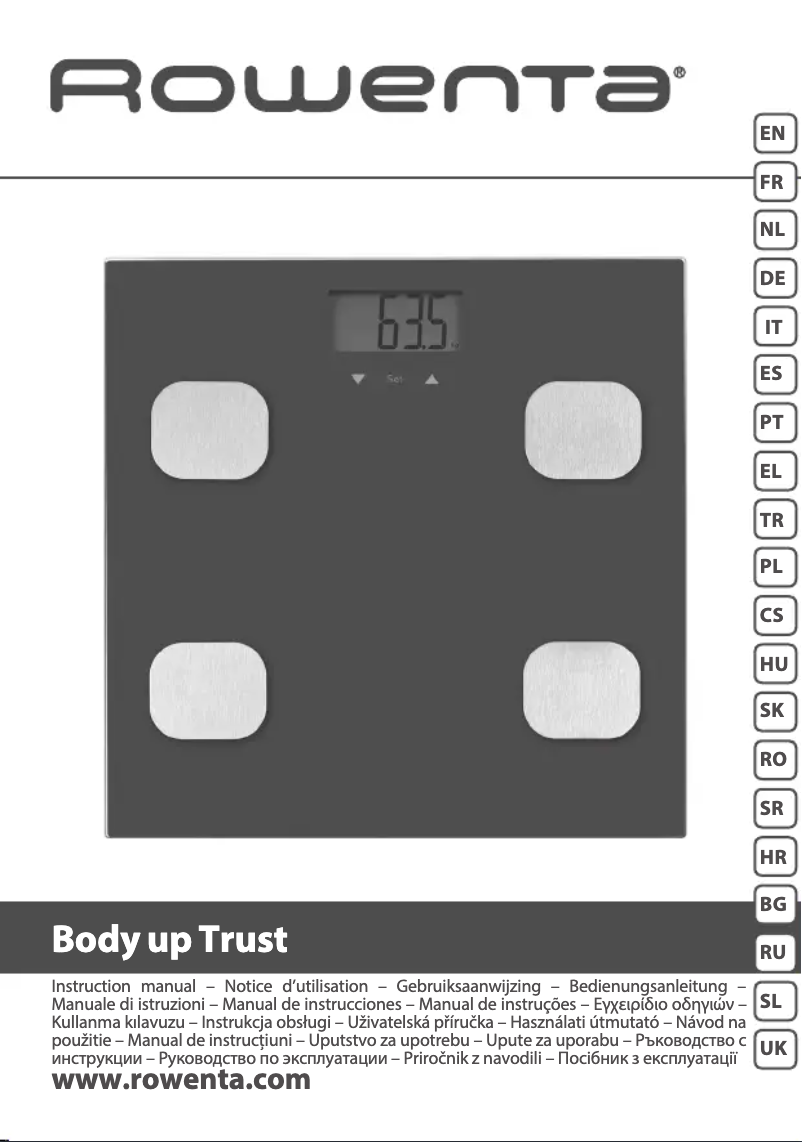 Image de la première page du manuel de l'appareil Body Up BR2520