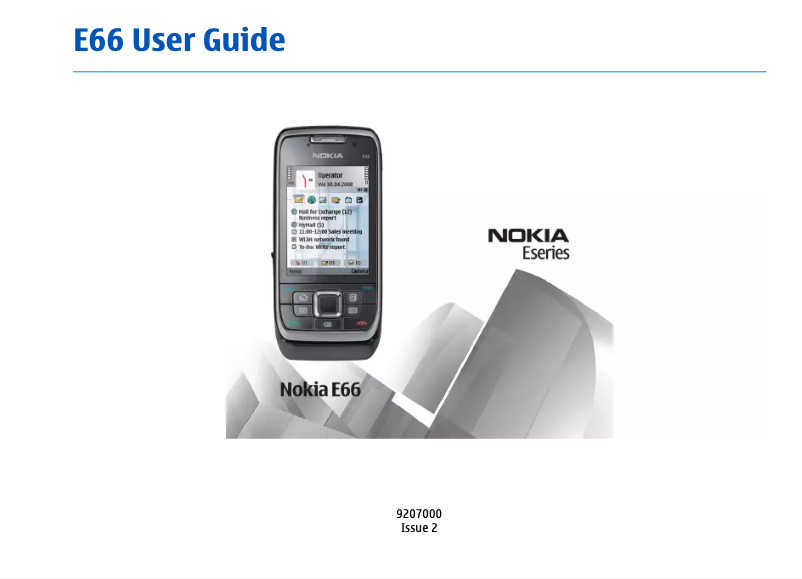 Imagen de la primera página del manual del dispositivo E66