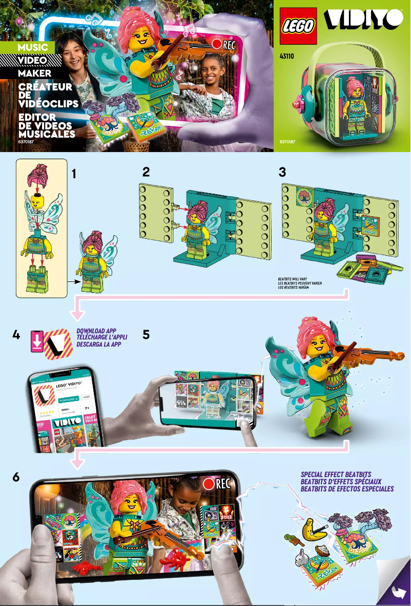 Page 1 de la notice Manuel utilisateur Lego Vidiyo 43110
