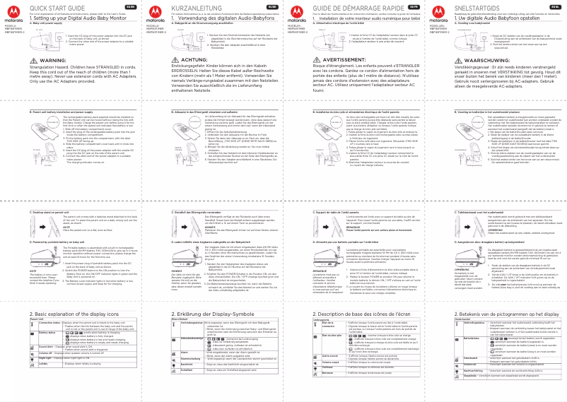 Page n°1 - Manuel utilisateur Motorola MBP 169