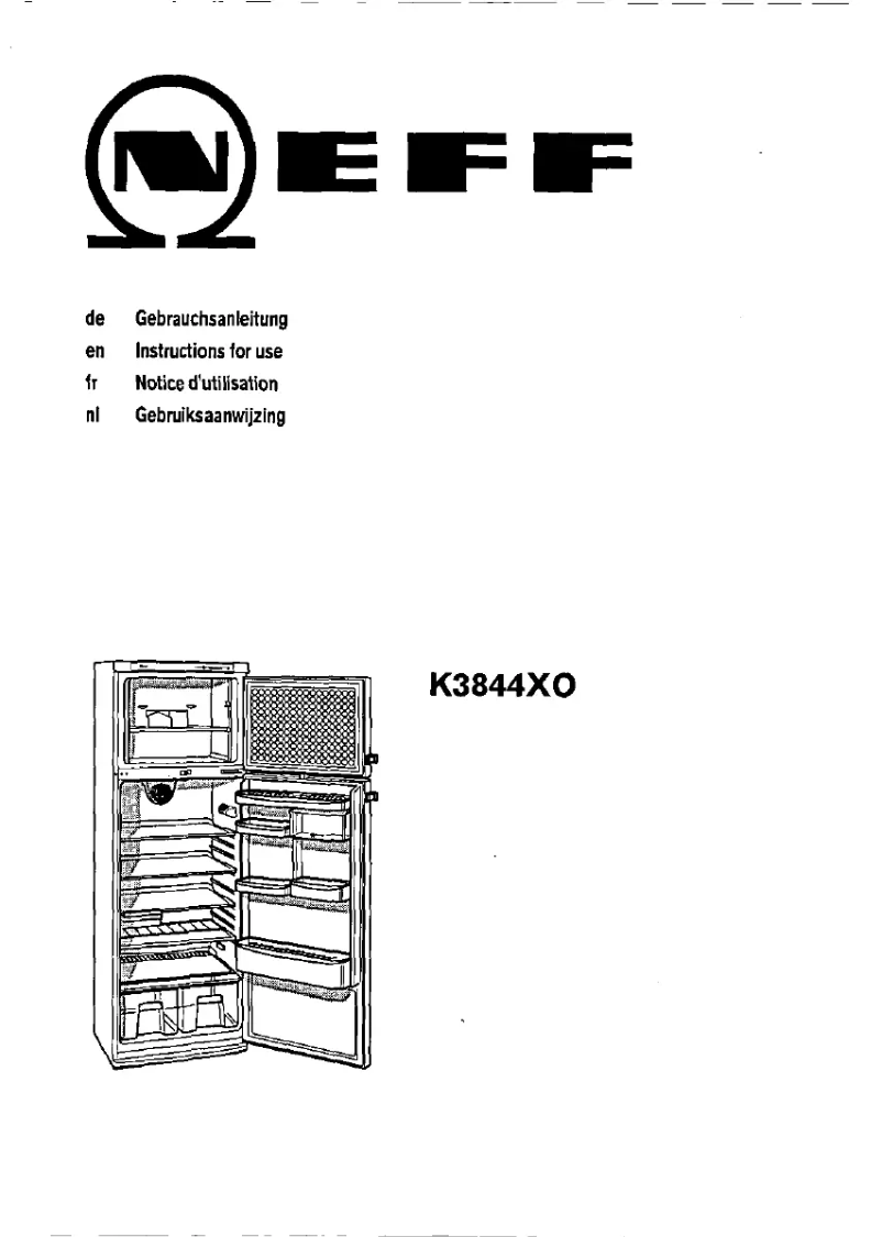 Page 1 de la notice Manuel utilisateur Neff K 3844 XO