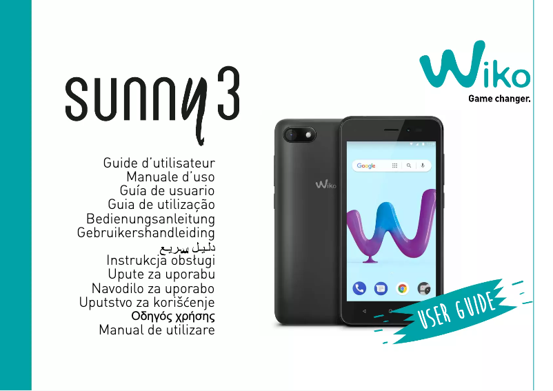 Page 1 de la notice Manuel utilisateur Wiko Sunny 3
