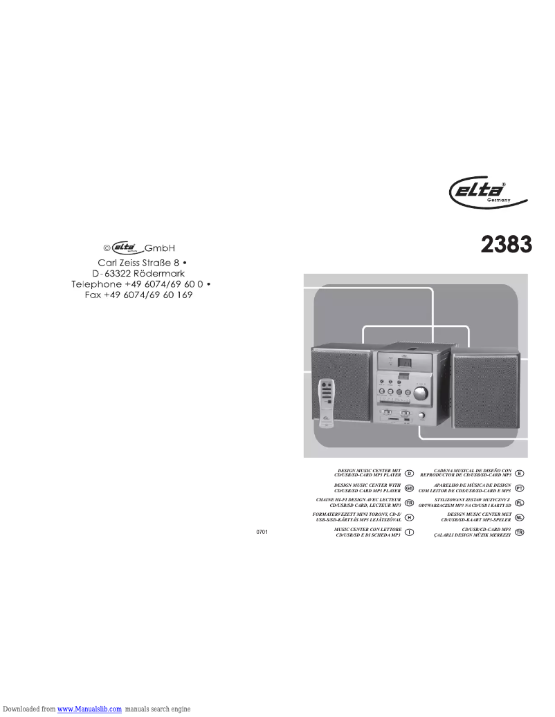 Image de la première page du manuel de l'appareil 2383