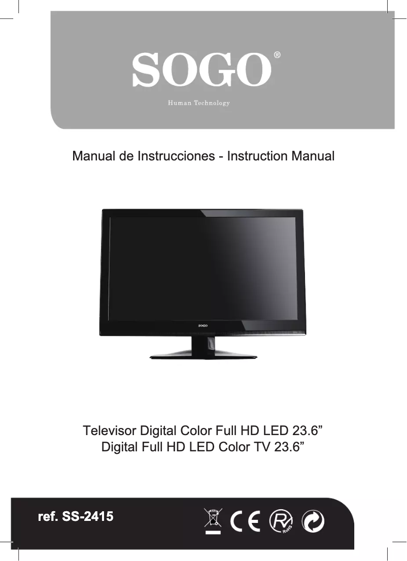Page 1 de la notice Manuel utilisateur Sogo TV-SS-2415