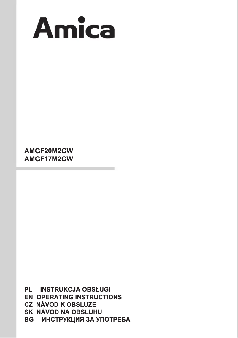 Page n°1 - Manuel utilisateur Amica AMGF17M2GW