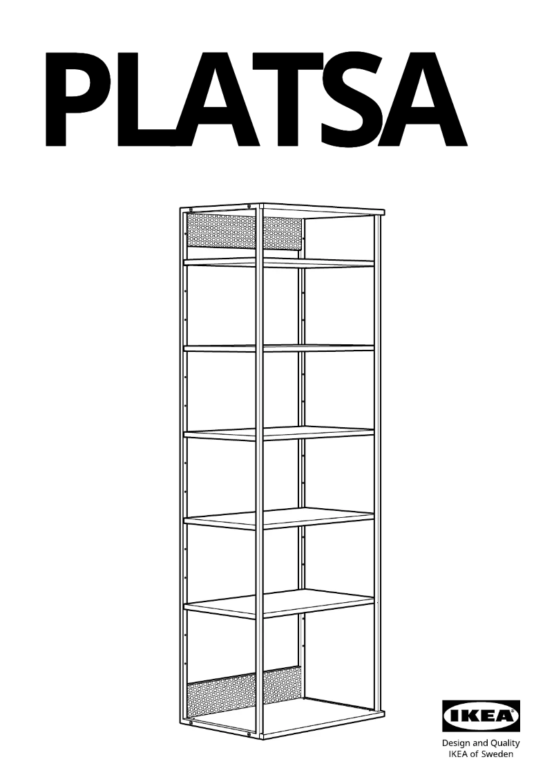 Página 1 del manual Manual de usuario Ikea PLATSA 704.525.69