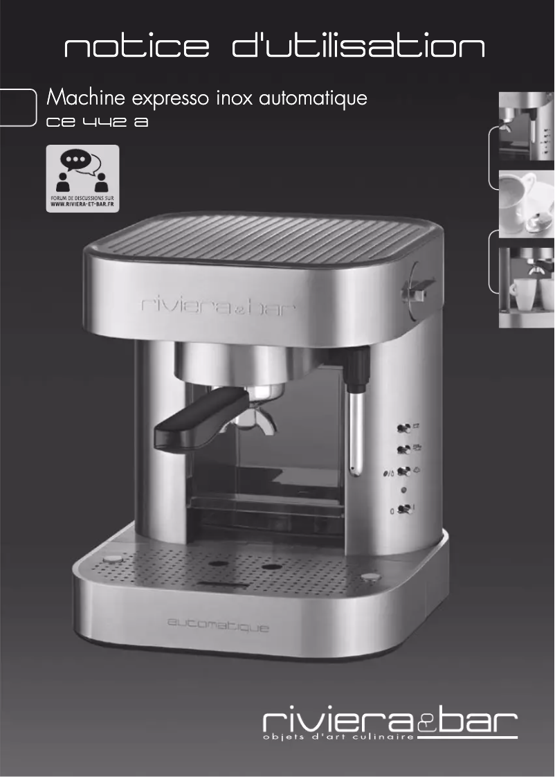 Page 1 de la notice Manuel utilisateur Riviera & Bar CE 442 A