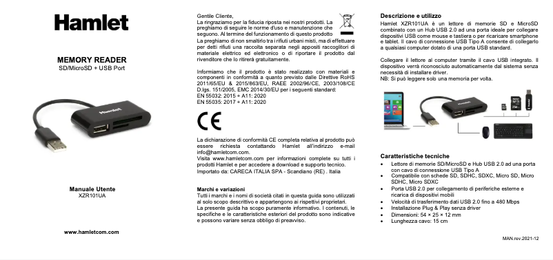Image de la première page du manuel de l'appareil XZR101UA