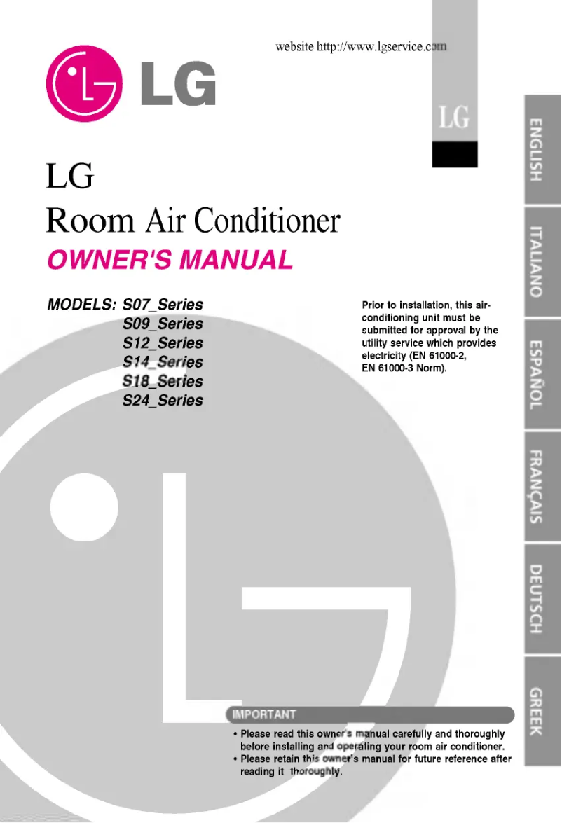 Page n°1 - Manuel utilisateur LG ASUH126UUM3