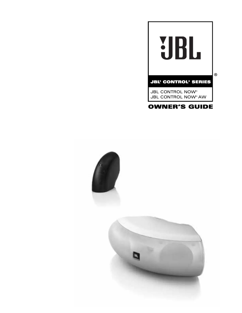 Page 1 de la notice Manuel utilisateur JBL CONTROL SERIES Now Bk