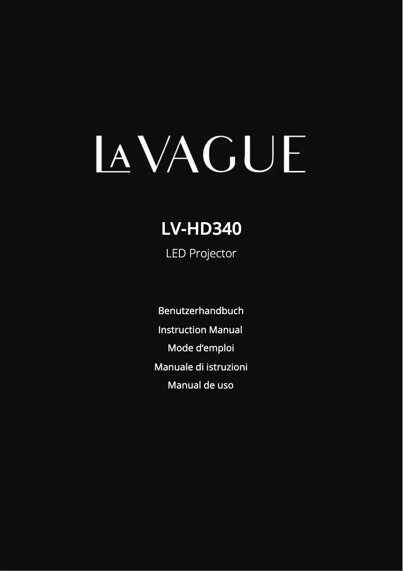 Page n°1 - Manuel utilisateur LA VAGUE LV-HD340