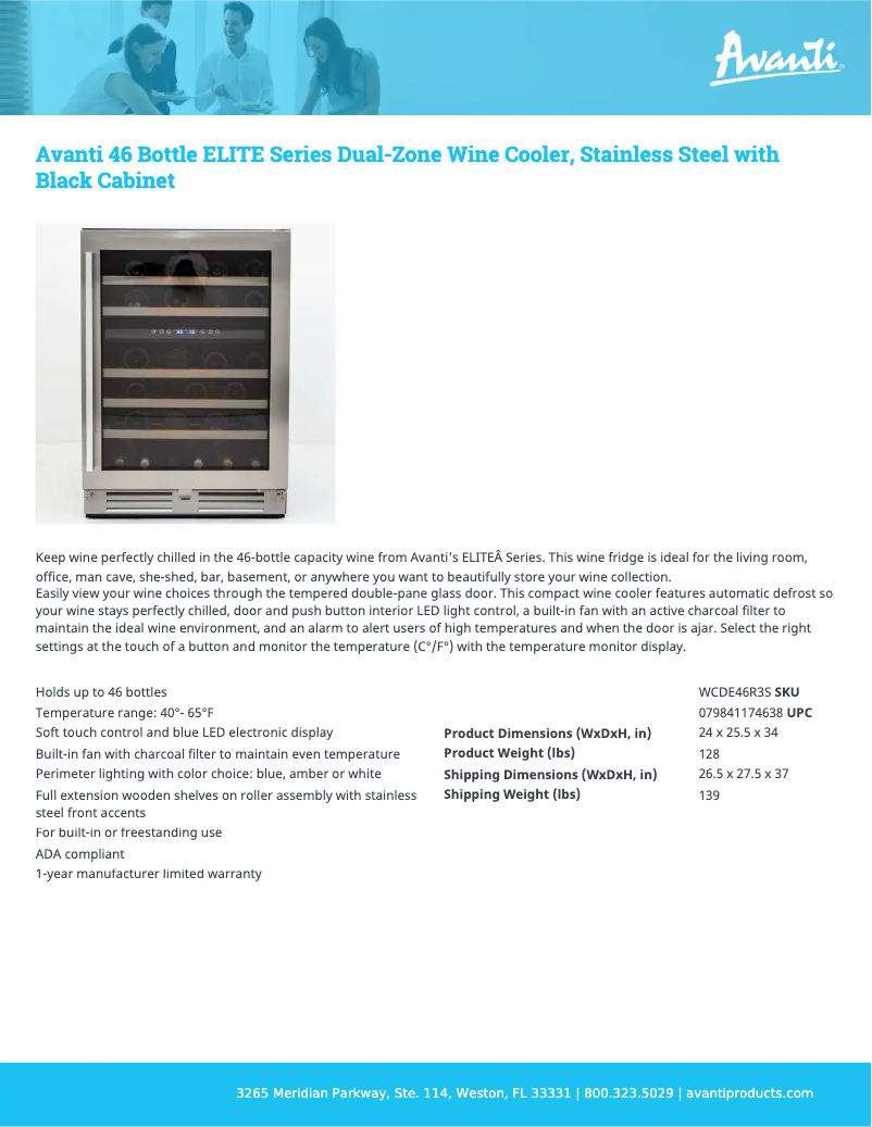 Image de la première page du manuel de l'appareil WCDE46R3S