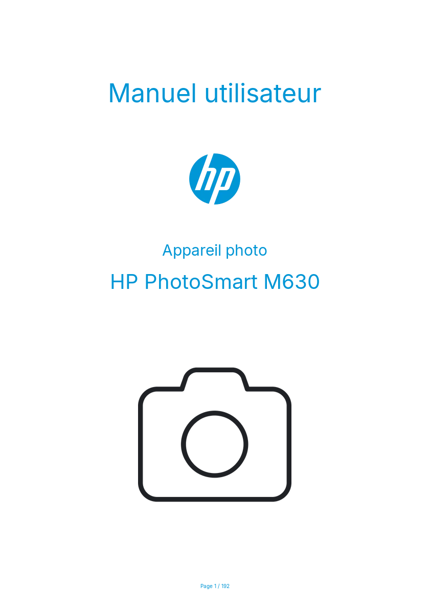 Page n°1 - Manuel utilisateur HP PhotoSmart M630