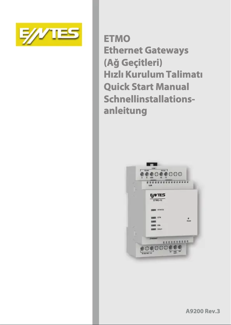 Page n°1 - Manuel utilisateur ENTES ETMO-02-DR