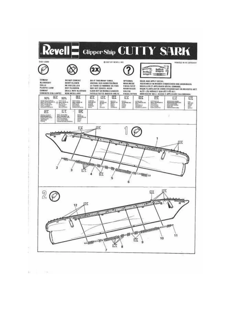 Page n°1 - Manuel utilisateur Revell Cutty Sark