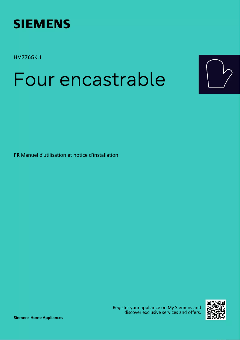 Page n°1 - Manuel utilisateur Siemens HM776GKB1