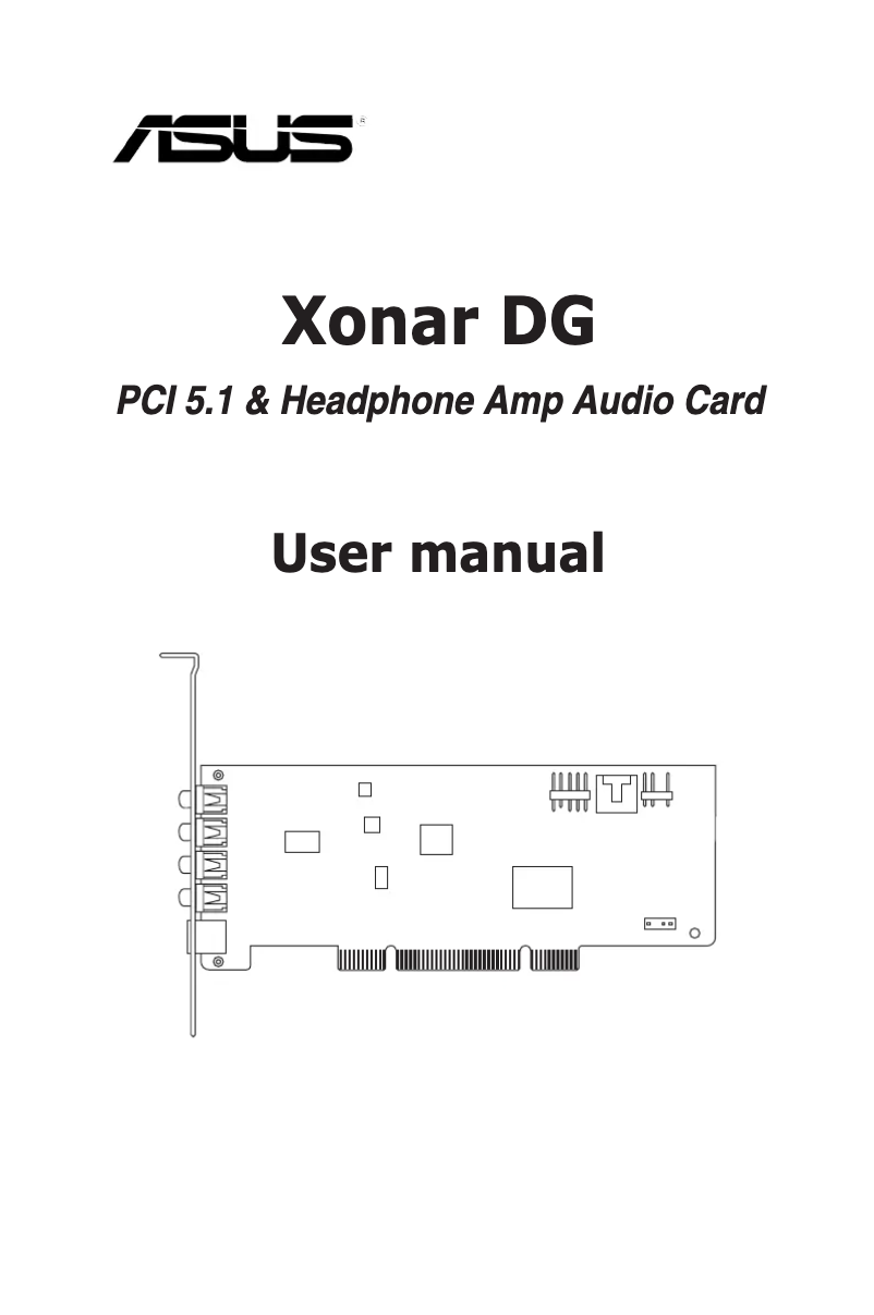 Página 1 del manual Manual de usuario Asus Xonar DG