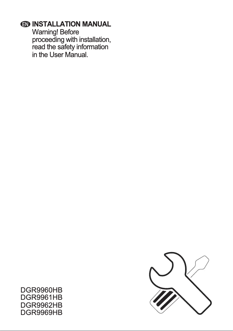 Page 1 de la notice Guide d'installation AEG DGR9962HB