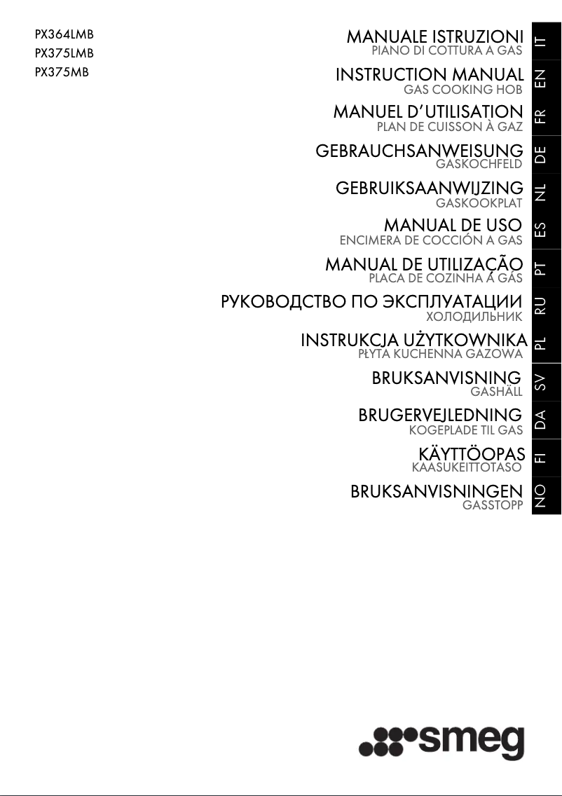 Page 1 de la notice Manuel utilisateur Smeg PX364LMB