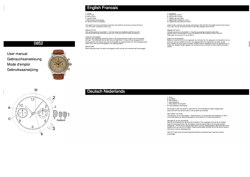 Page n°1 - Manuel utilisateur Davis 0852