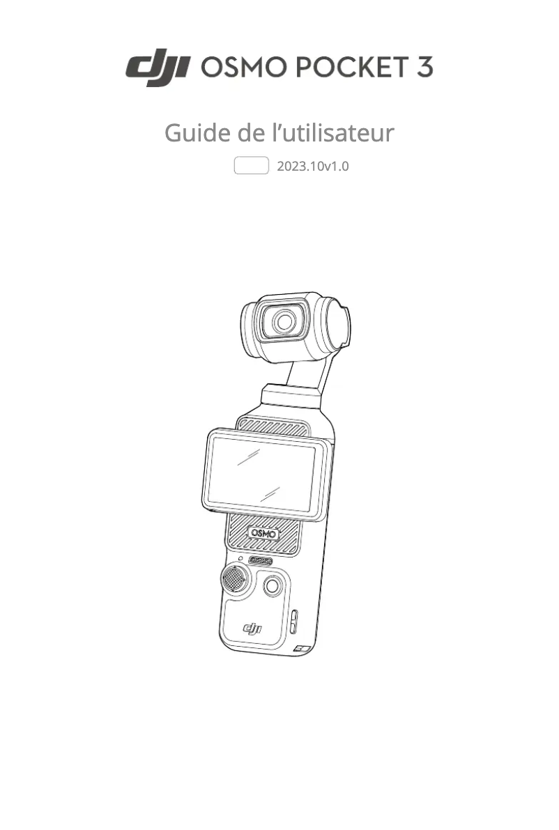 Page 1 de la notice Manuel utilisateur DJI Osmo Pocket 3