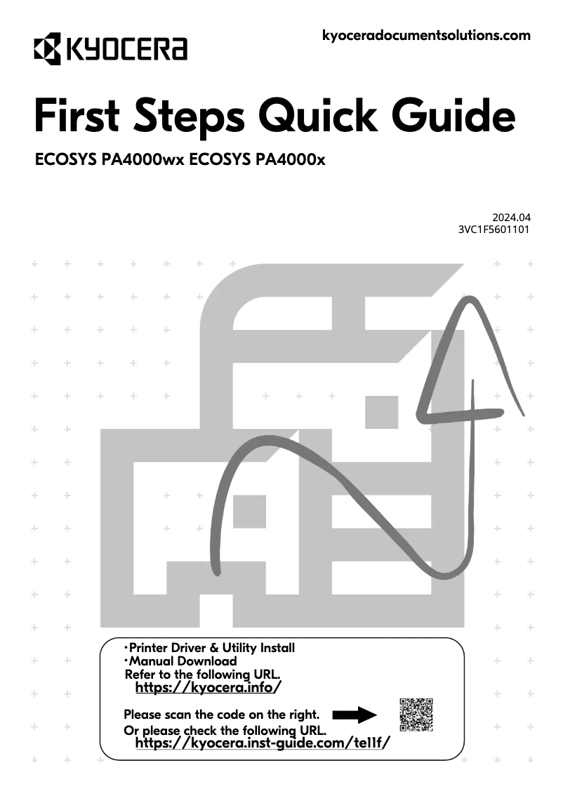 Image de la première page du manuel de l'appareil ECOSYS PA4000x