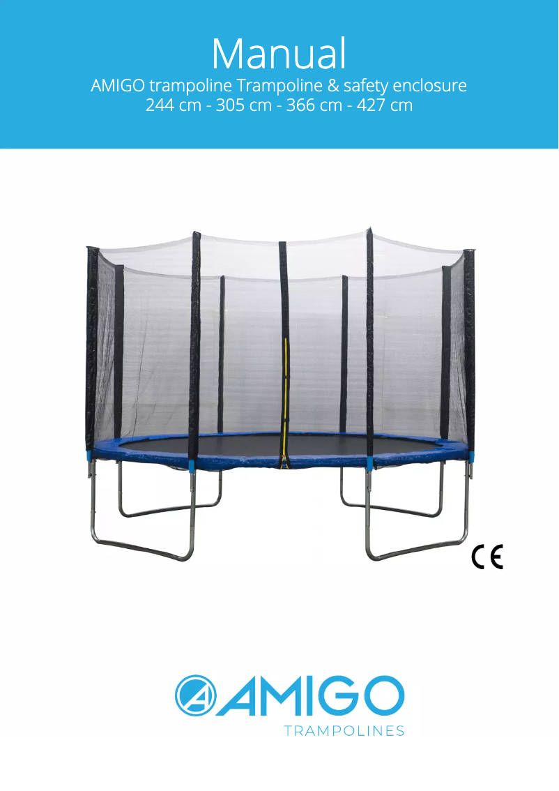 Page 1 de la notice Manuel utilisateur Amigo trampoline 427 cm