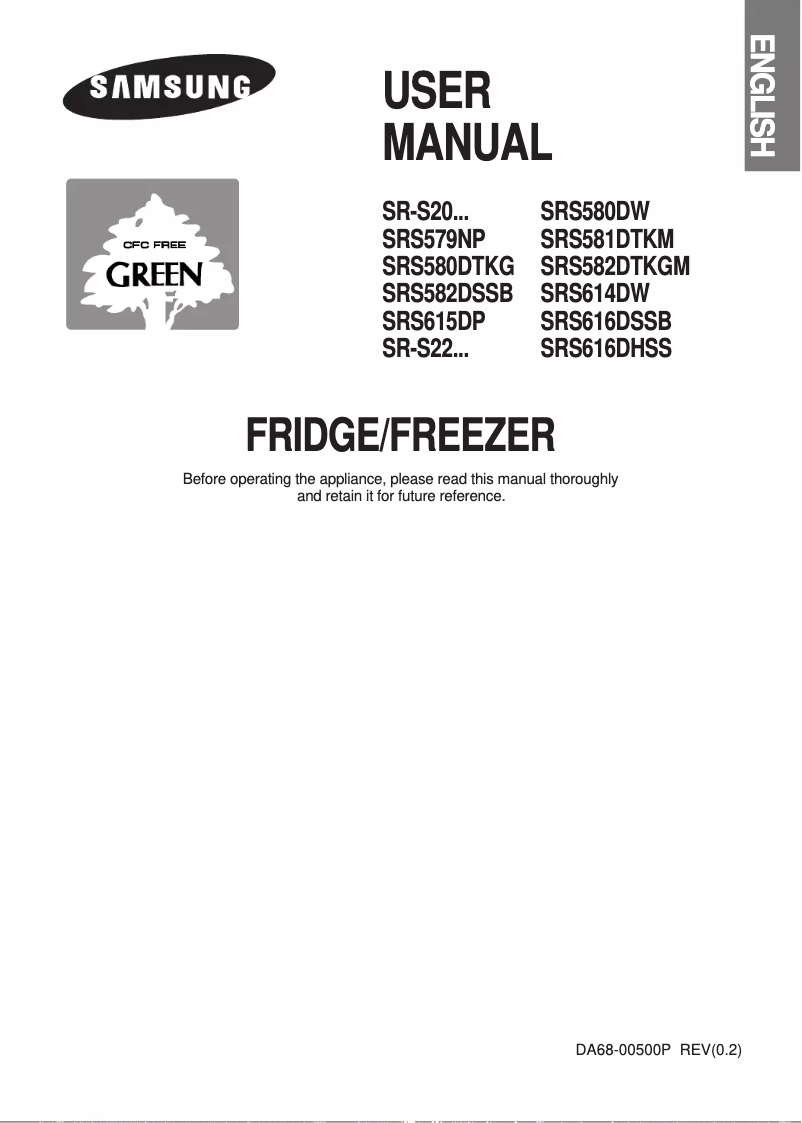 Page 1 de la notice Manuel utilisateur Samsung SR-S2029LRS