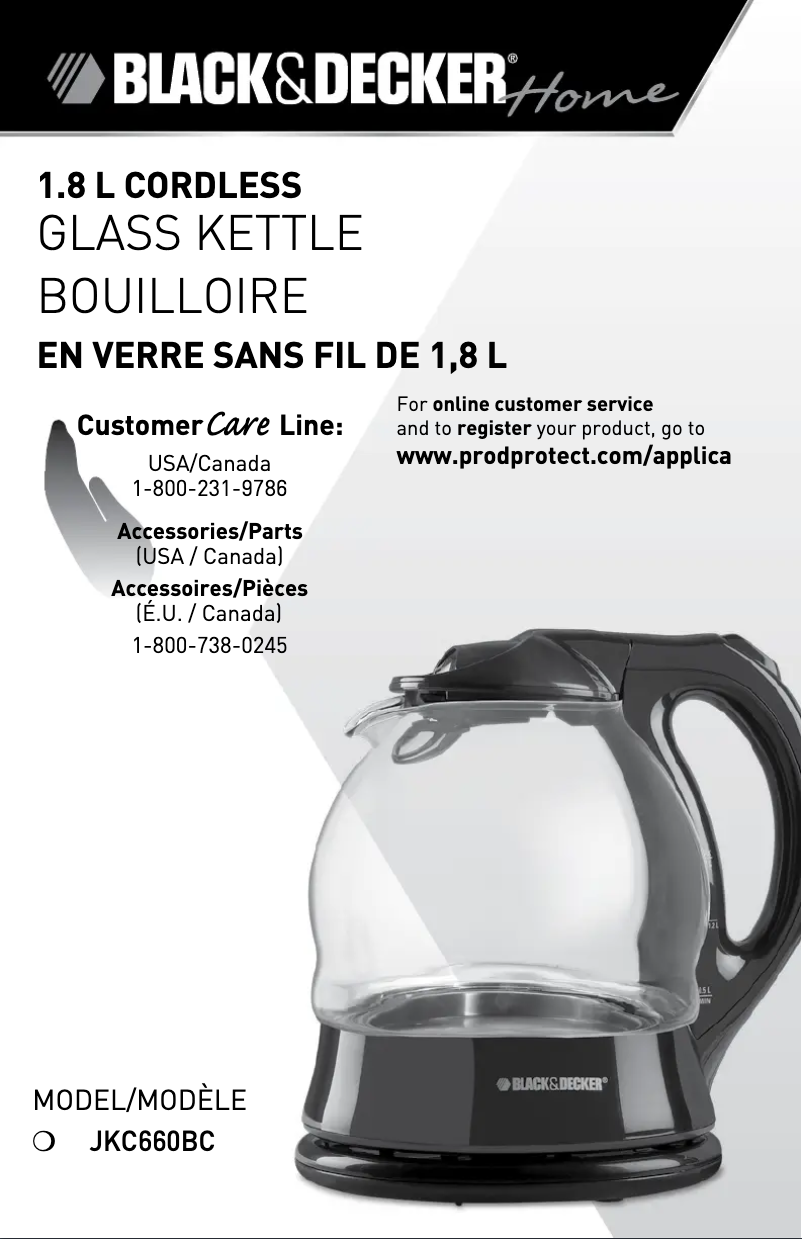 Page 1 de la notice Manuel utilisateur Black & Decker JKC660BC