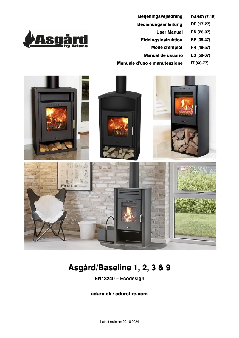 Page 1 de la notice Manuel utilisateur Aduro Asgard 9