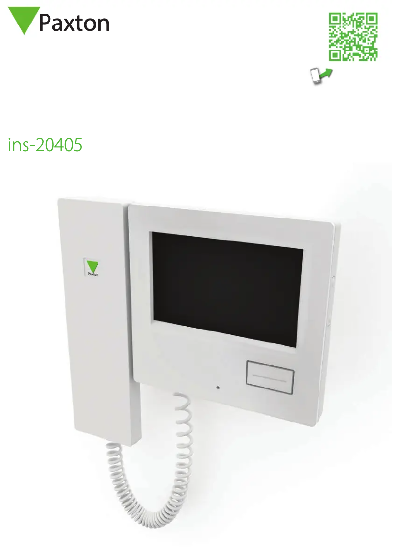 Page 1 de la notice Manuel utilisateur Paxton Net2 Entry