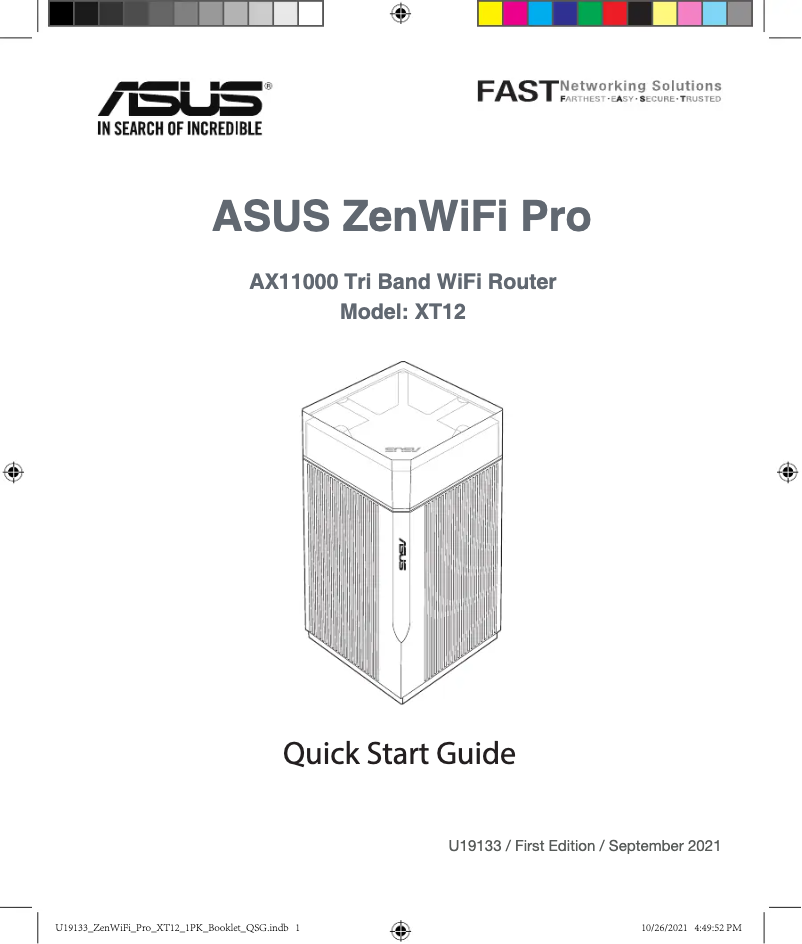 Page 1 de la notice Manuel utilisateur Asus ZenWiFi Pro XT12