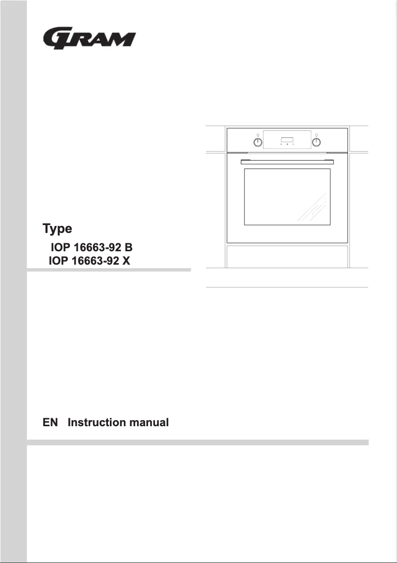 Page n°1 - Manuel utilisateur Gram IOP 16663-92 B