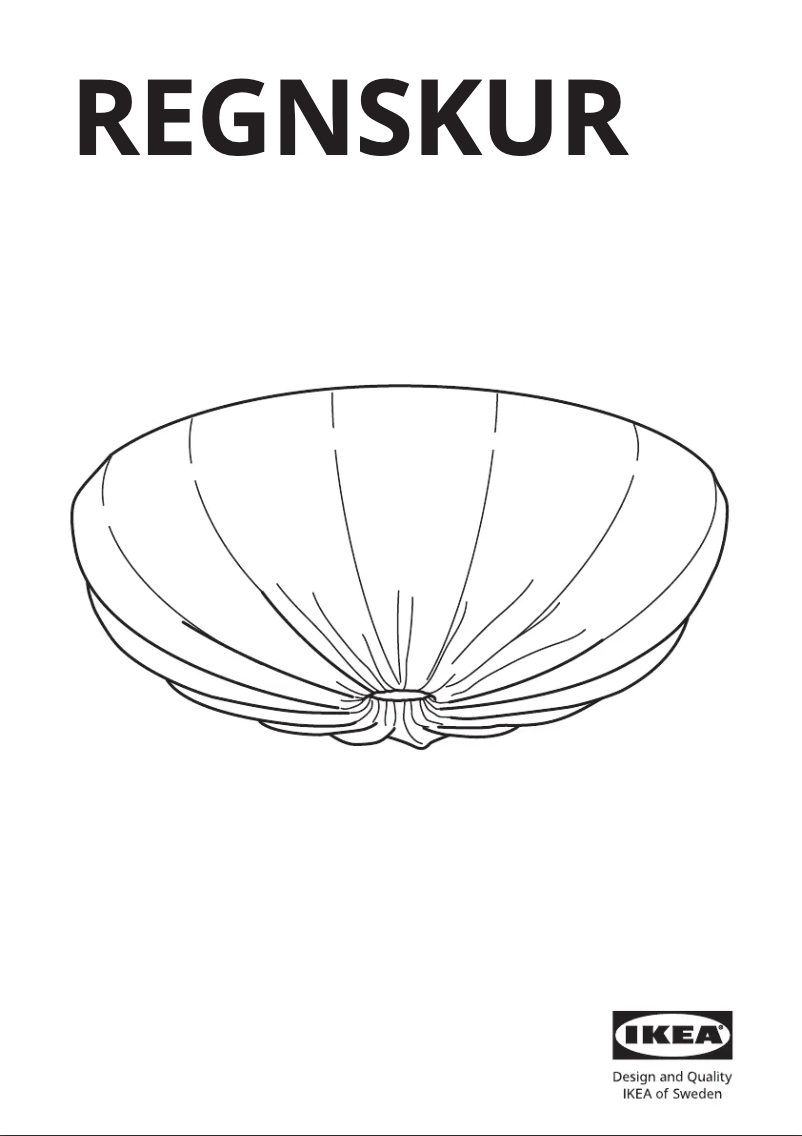 Page 1 de la notice Manuel utilisateur Ikea REGNSKUR 705.204.17