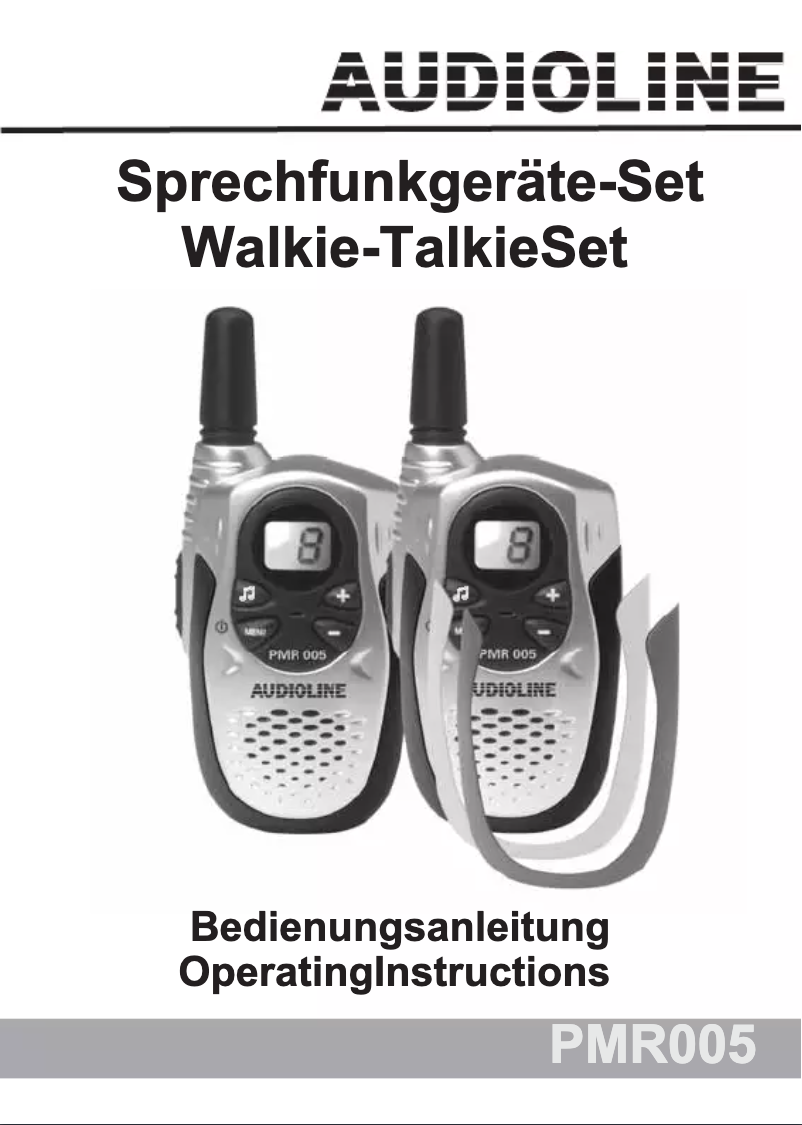 Page n°1 - Manuel utilisateur Audioline PMR 005