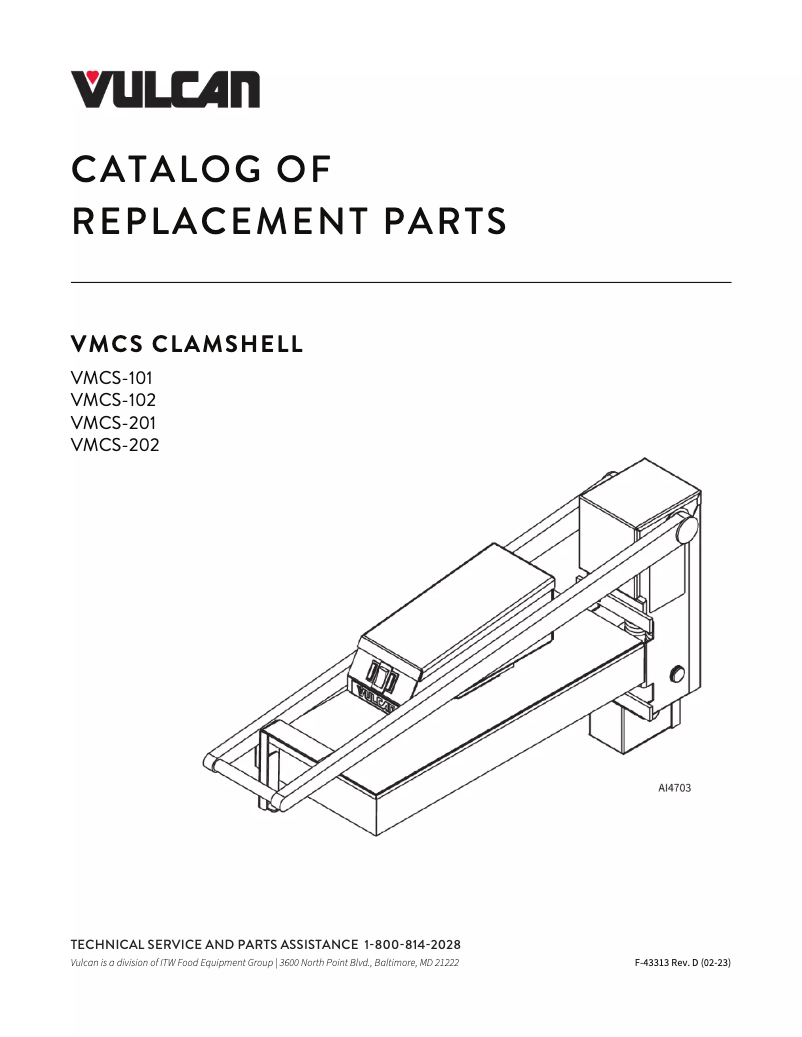 Página 1 del manual Catálogo Vulcan VMCS-201