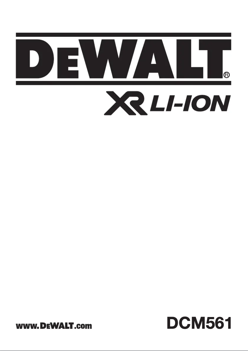 Page 1 de la notice Manuel utilisateur DeWalt DCM561P1-QW