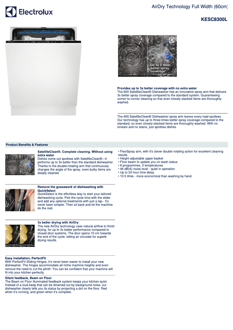 Image de la première page du manuel de l'appareil KESC8300L