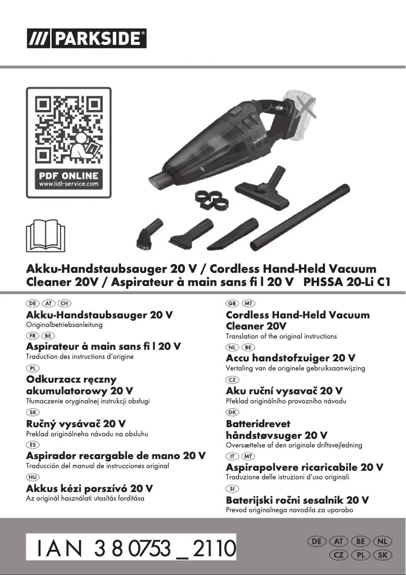 Image de la première page du manuel de l'appareil PHSSA 20-Li C1