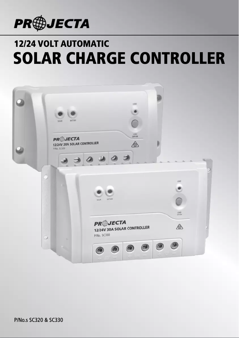 Page 1 of the manual User Manual Projecta SC330D
