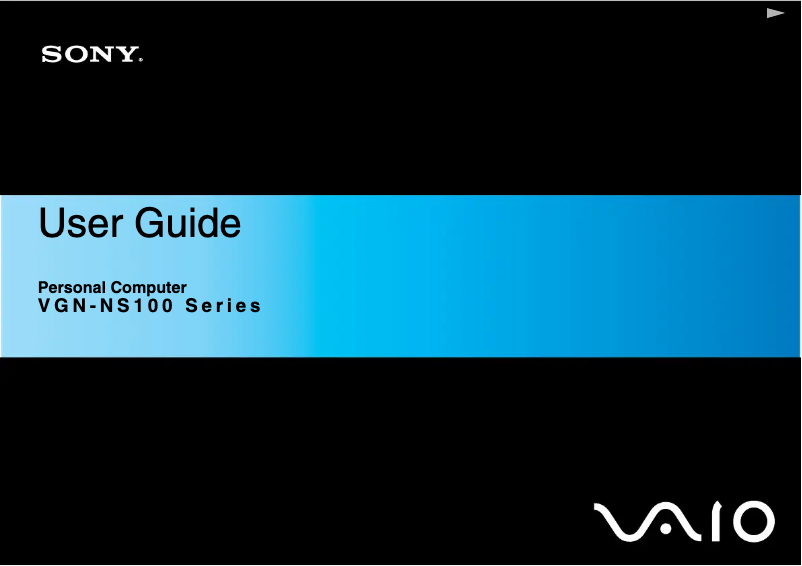 Image de la première page du manuel de l'appareil Vaio VGN-NS150J