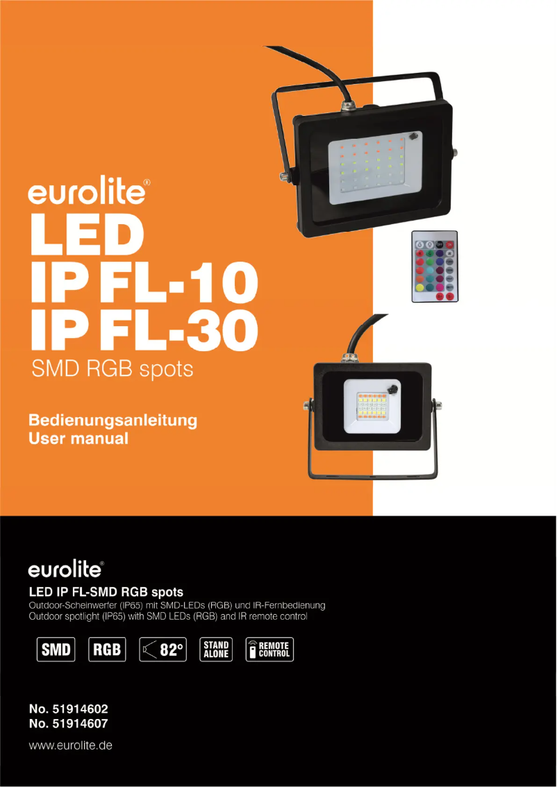 Page n°1 - Manuel utilisateur Eurolite LED IP FL-10