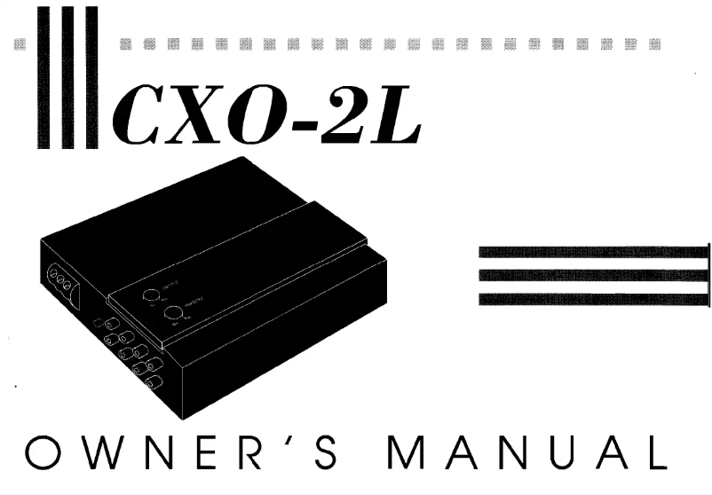 Image de la première page du manuel de l'appareil CXO-2L