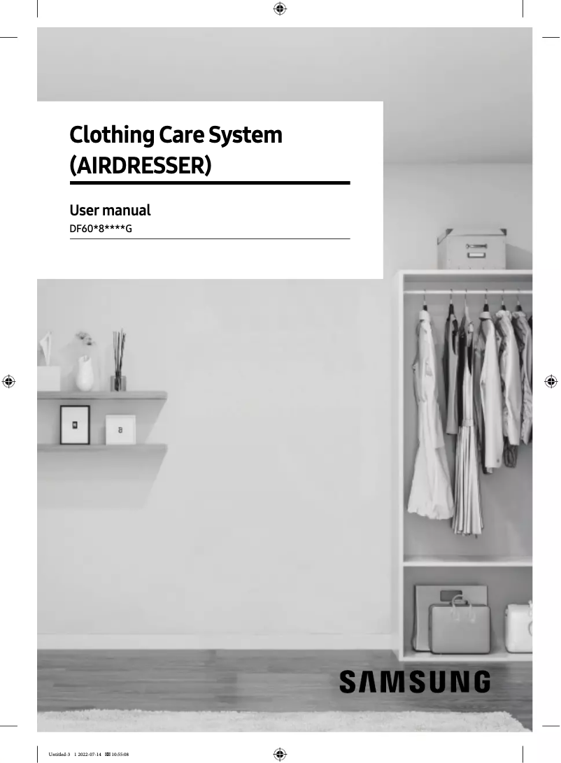 Image de la première page du manuel de l'appareil DF60A8500CG