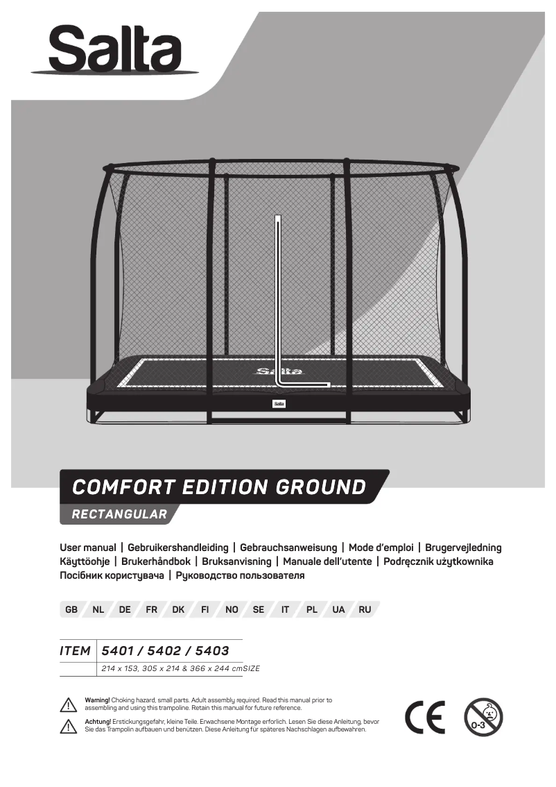 Page 1 de la notice Manuel utilisateur Salta Comfort Edition Ground 5401