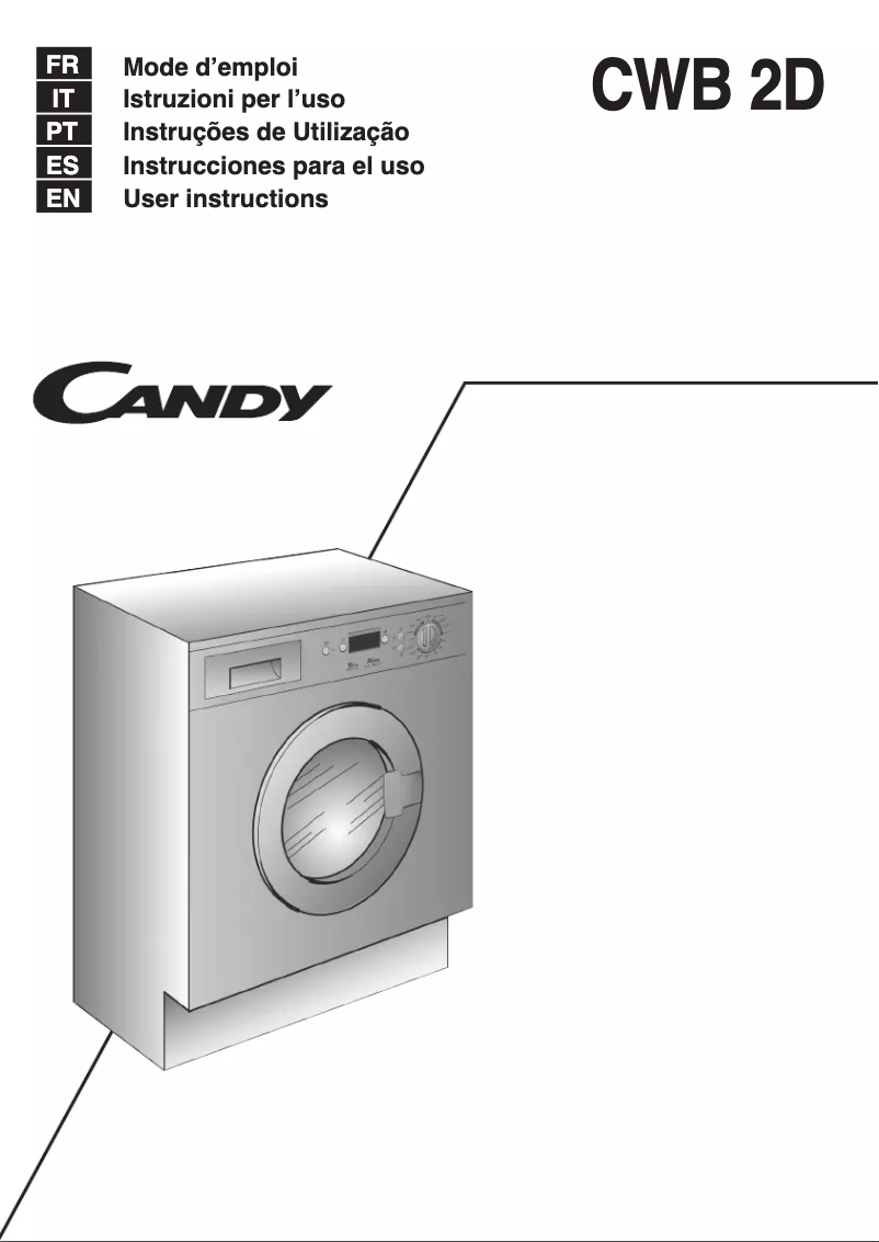 Page 1 de la notice Manuel utilisateur Candy CWB 0862DN1-S