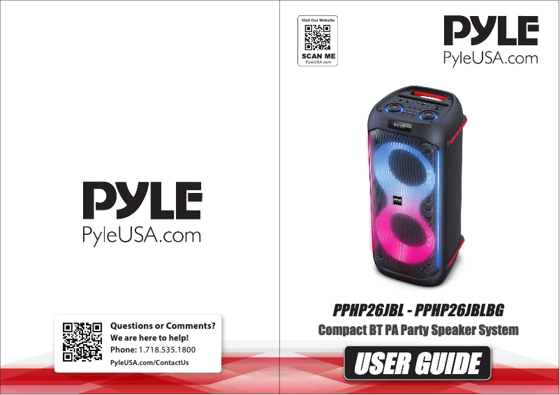 Page n°1 - Manuel utilisateur Pyle PPHP26JBL