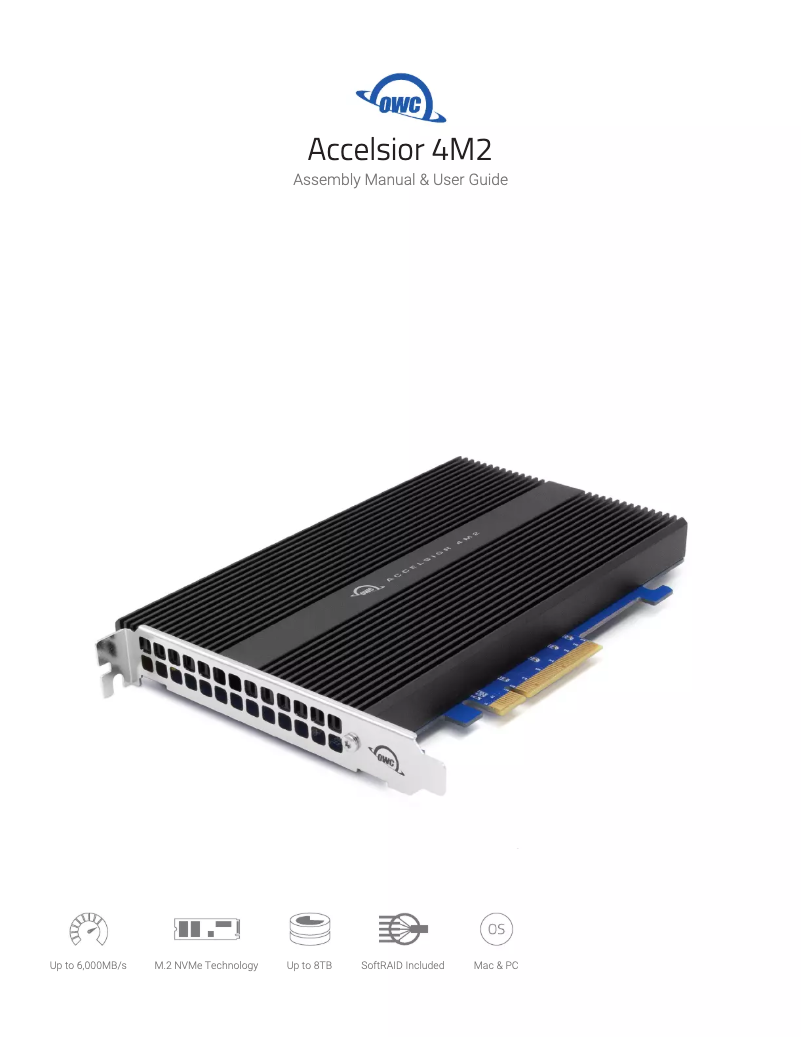 Página 1 del manual Manual de usuario OWC Accelsior 4M2