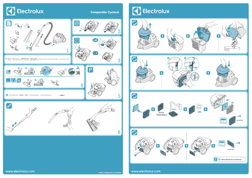 Image de la première page du manuel de l'appareil CompactGo Cyclonic Z1233